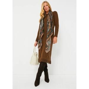 Tuckernuck Brown Cable Knit Midi Dress